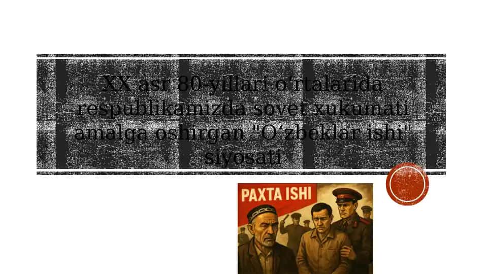 Oʻzbeklar ishi Siyosati