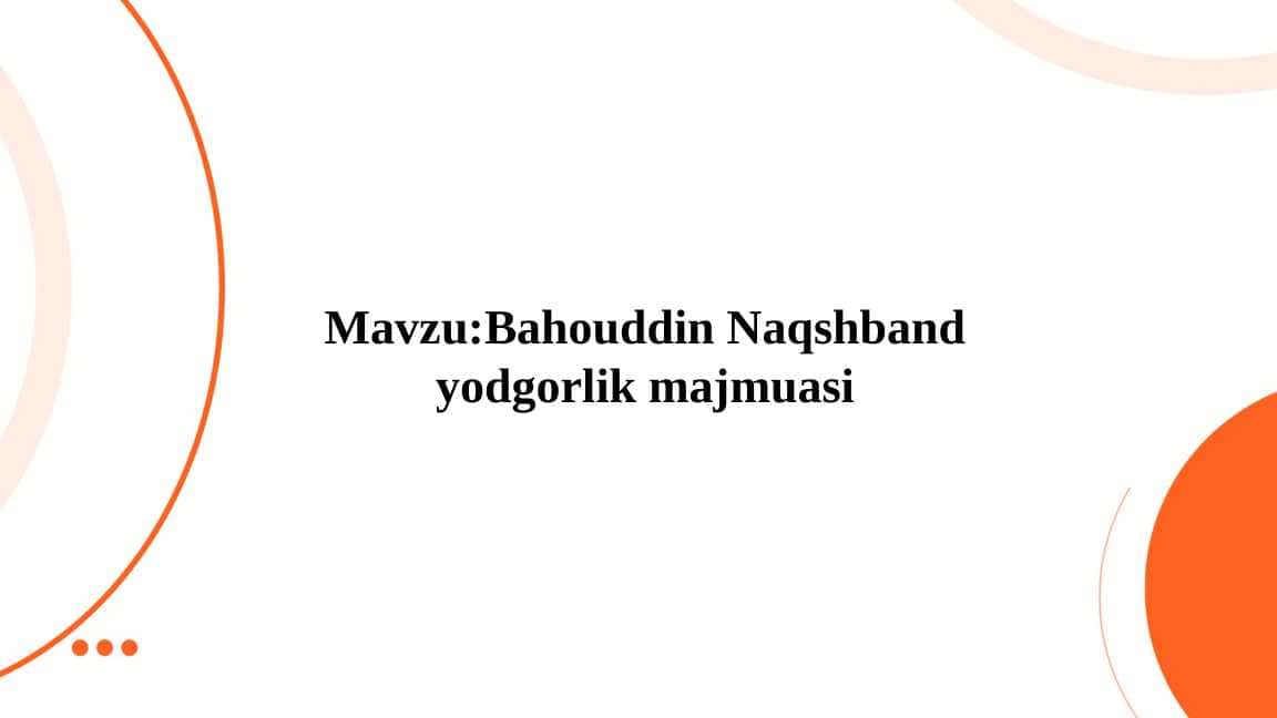 Bahouddin Naqshband yodgorlik majmuasi