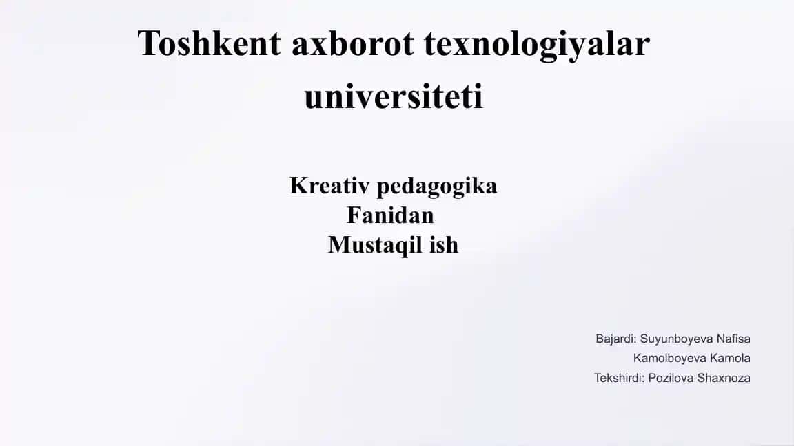 Kreativ pedagogika