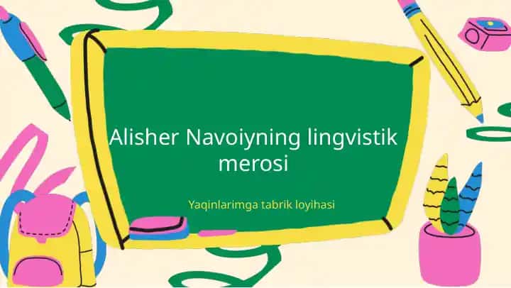 Alisher Navoiyning lingvistik merosi