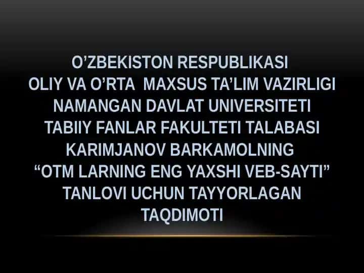 Namdu.uz veb-sayti