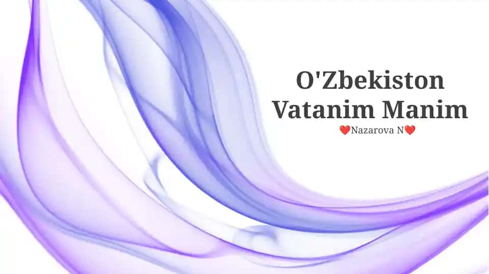 O'Zbekiston Vatanim Manim