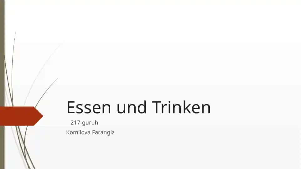 Essen und Trinken