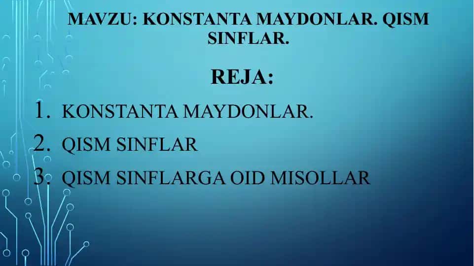 Konstanta maydonlar