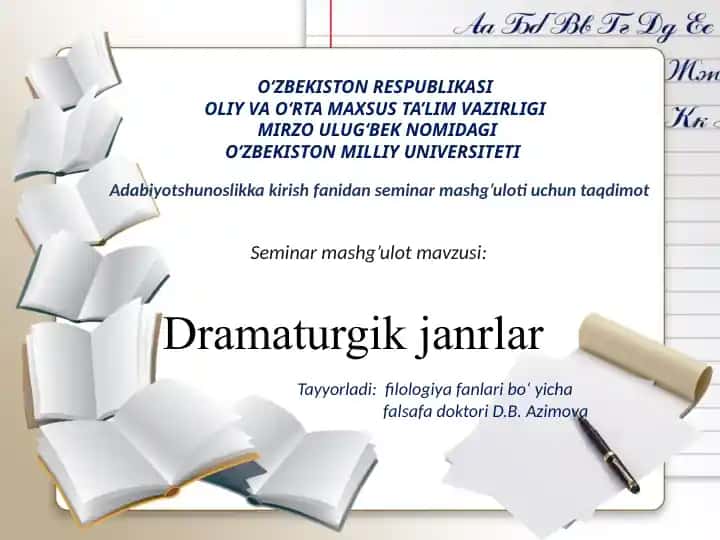 Dramaturgik janrlar