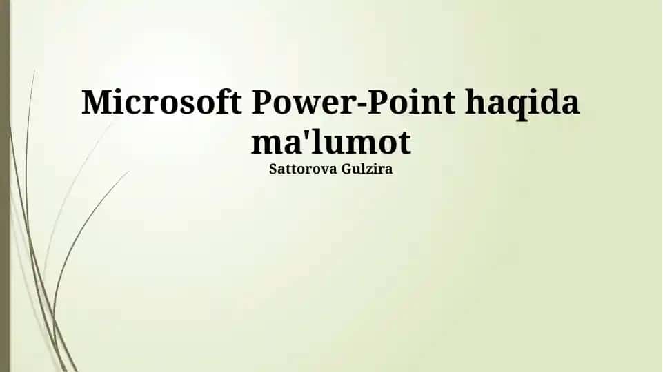 Microsoft PowerPoint