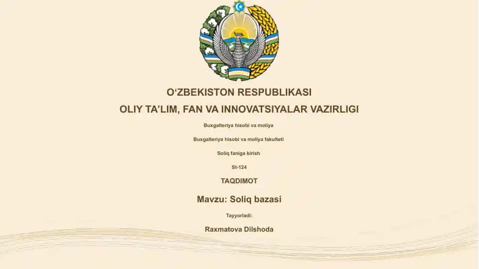 Soliq bazasi