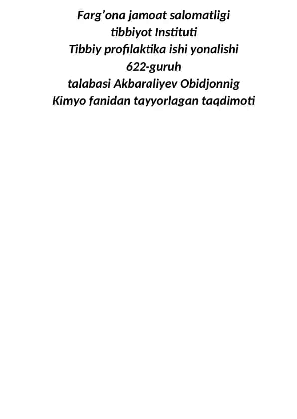 Odam organizmi va organlar sistemasi