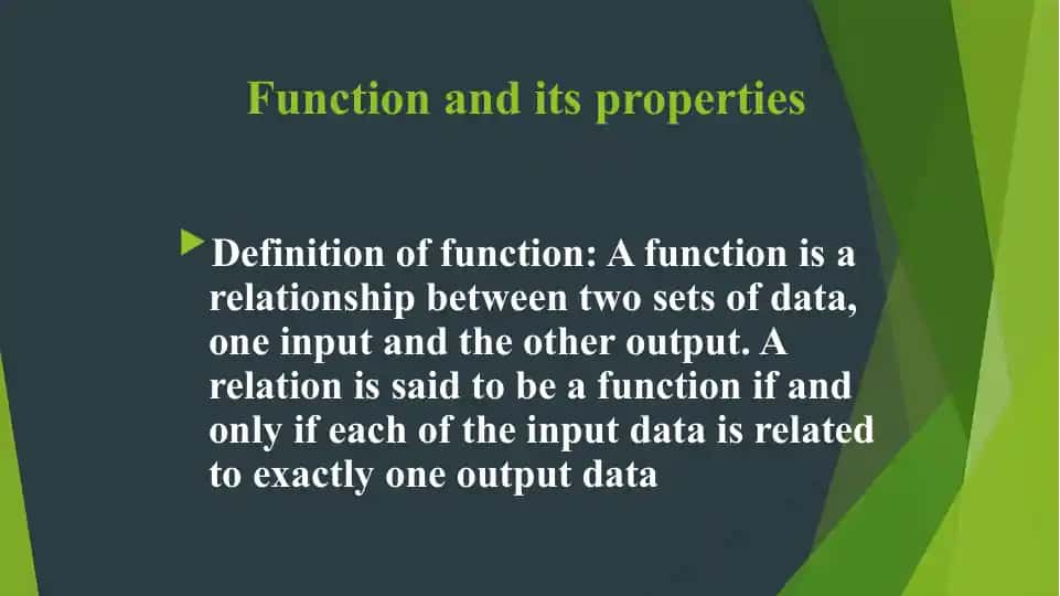 Function and its properties