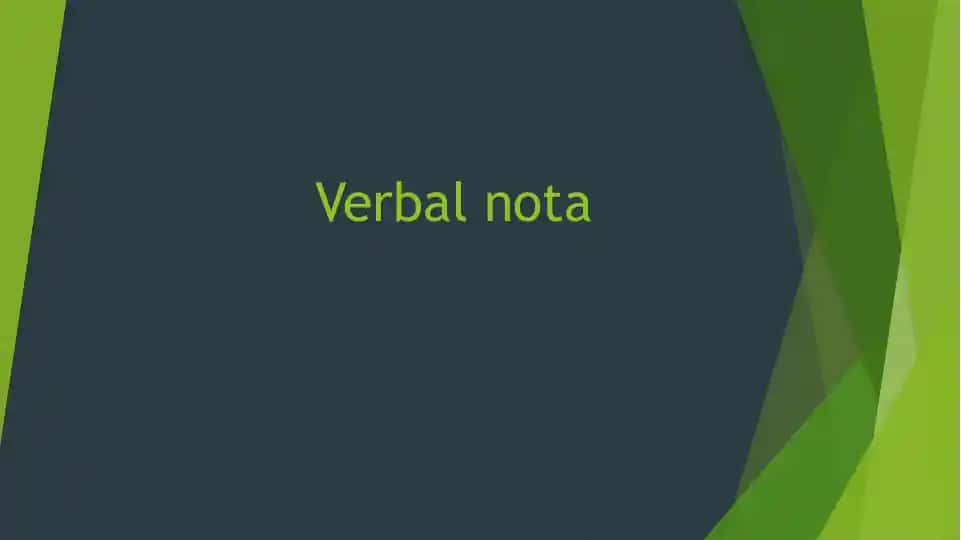 Verbal nota