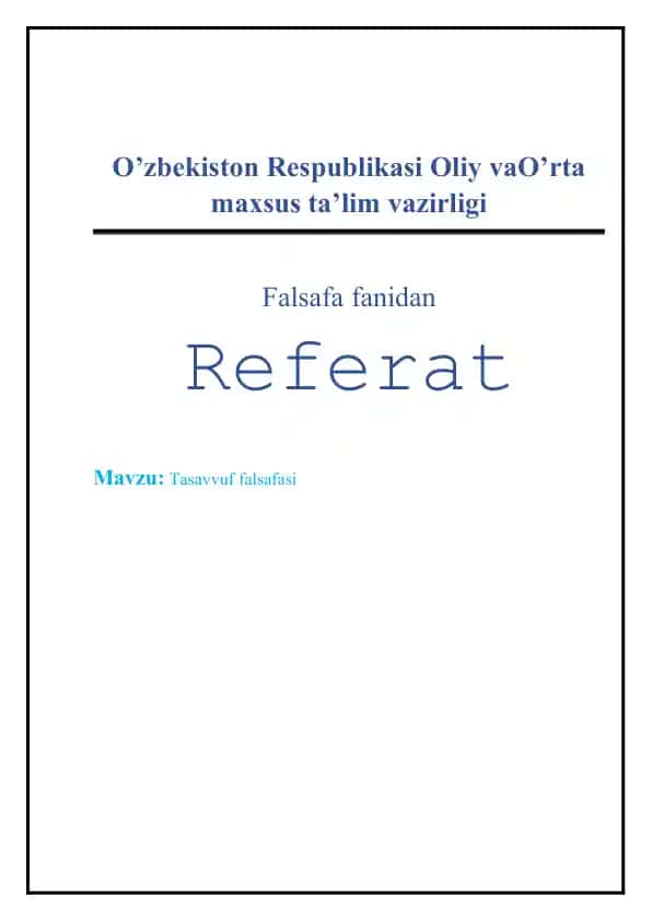 Tasavvuf falsafasi