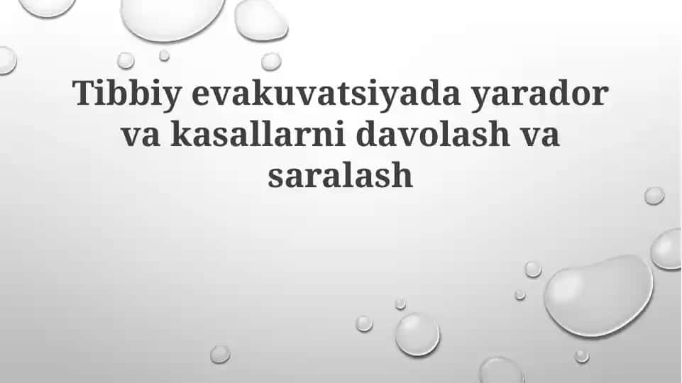 Tibbiy evakuatsiya