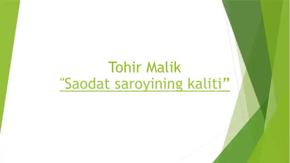 Saodat saroyining kaliti