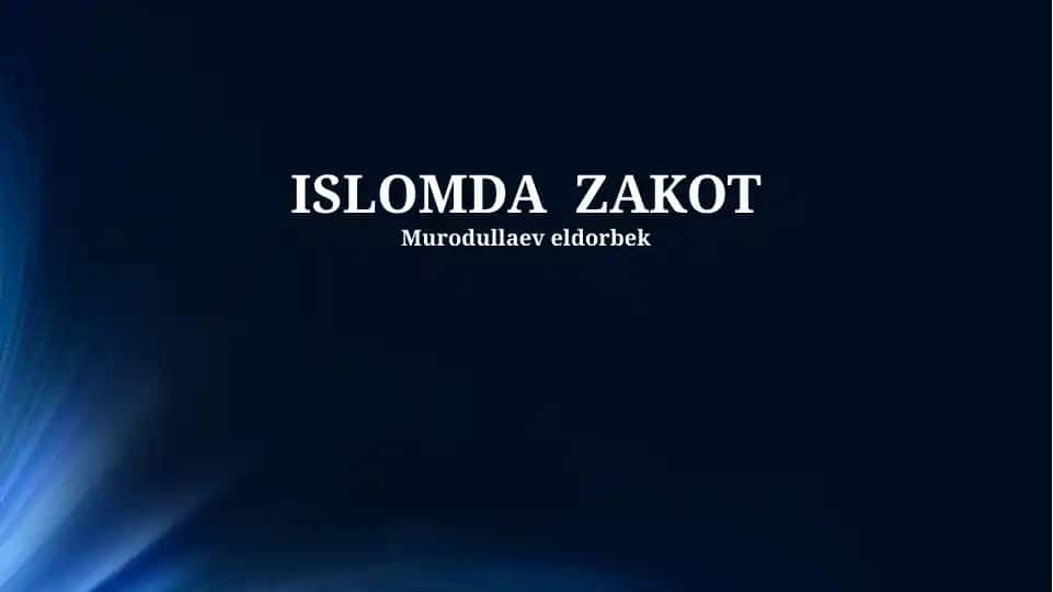 Islomda Zakot