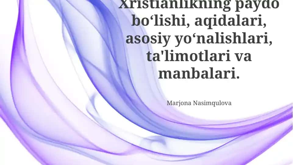 Xristianlikning paydo bo‘lishi
