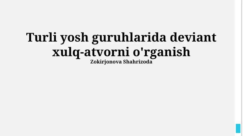 Ogʻishgan xulq-atvorning oldini olish va tuzatish usullari