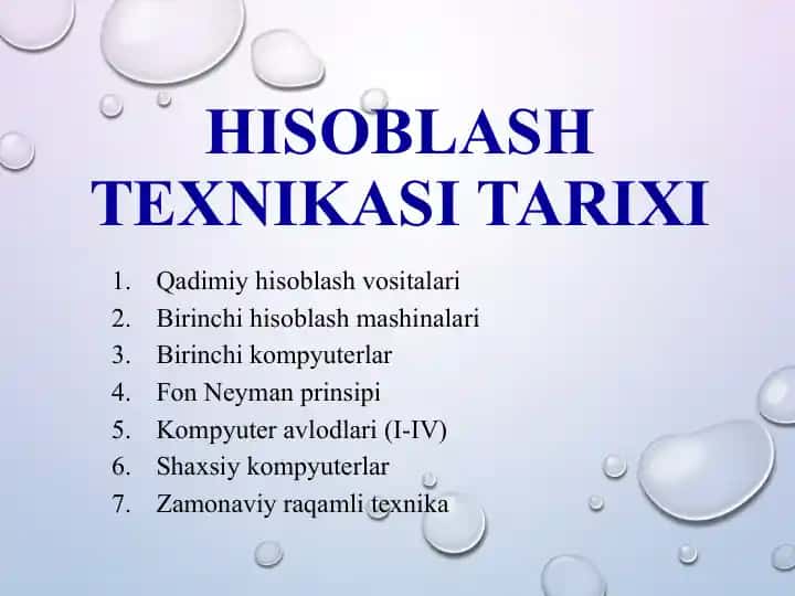 Hisoblash texnikasi tarixi