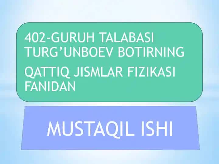Kristallar va Quva Strukturalari