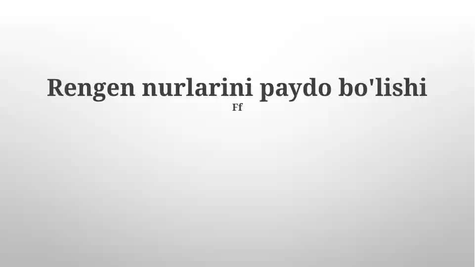 Kamalak nurlarining paydo bo'lishi
