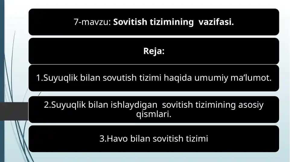 Avtomobil dvigatelini sovutish tizimi