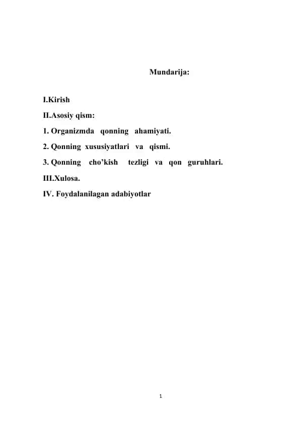 Qonning asosiy funksiyalari