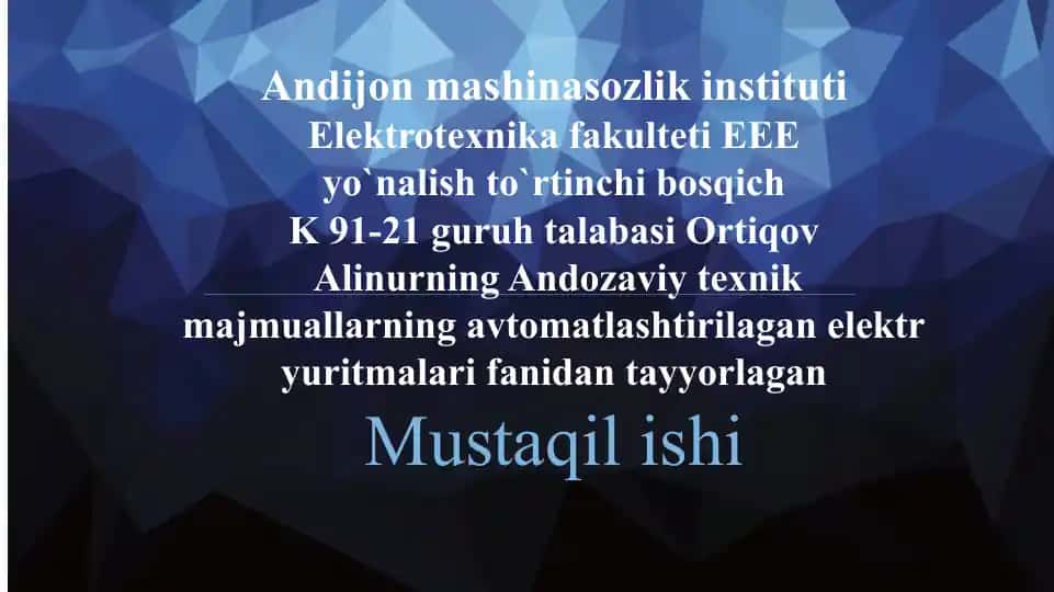Yopiq tizimlarda ishlovchi o'zgarmas tok dvigatellarini tok va moment qiymatlarini chegaralash