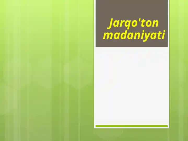 Jarqo'ton madaniyati