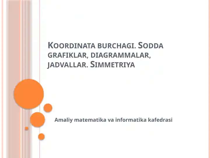 Jadval va diagrammalar bilan ishlash texnologiyasi