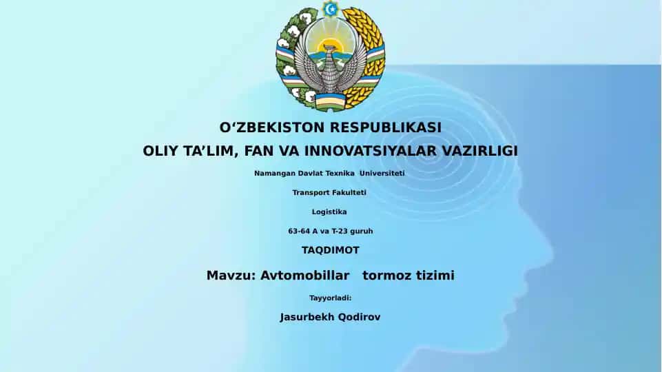 Avtomobillar tormoz tizimi