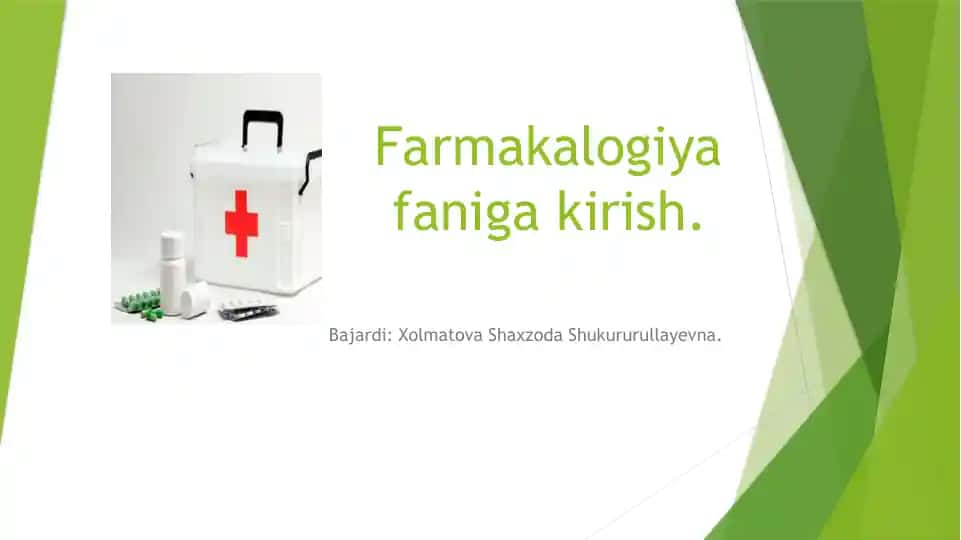 Farmakalogiyafanigakirish