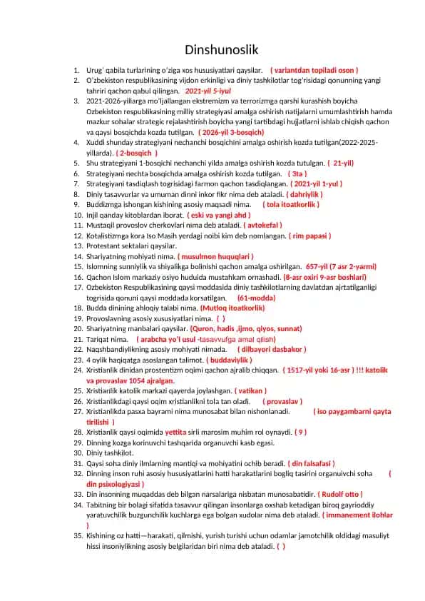 Dinshunoslik