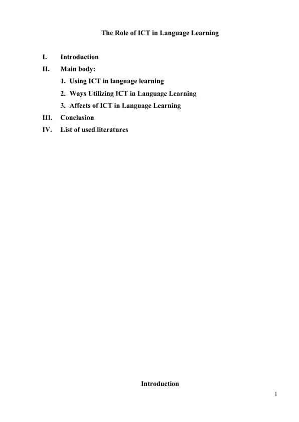 The Role of ICT in Language Learning
