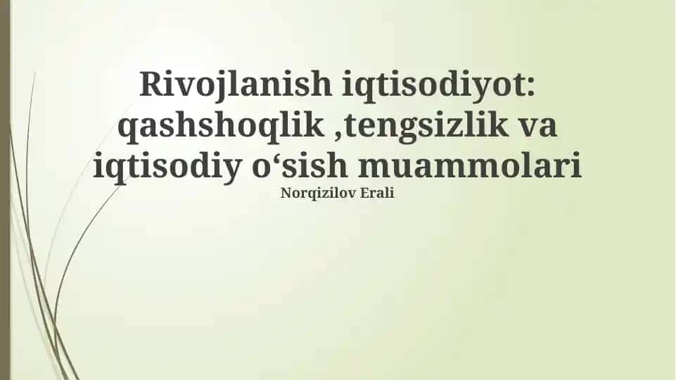 Rivojlanish iqtisodiyot