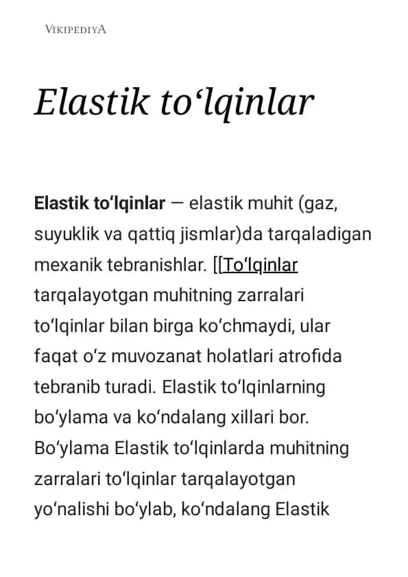 Elastik toʻlqinlar