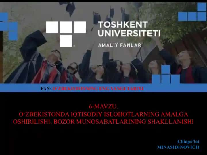 O‘zbekistonda iqtisodiy o‘sish sur‘atlari