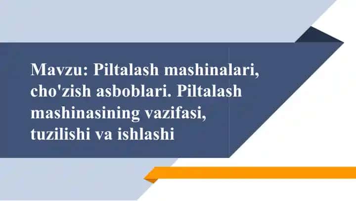 Piltalash mashinalari