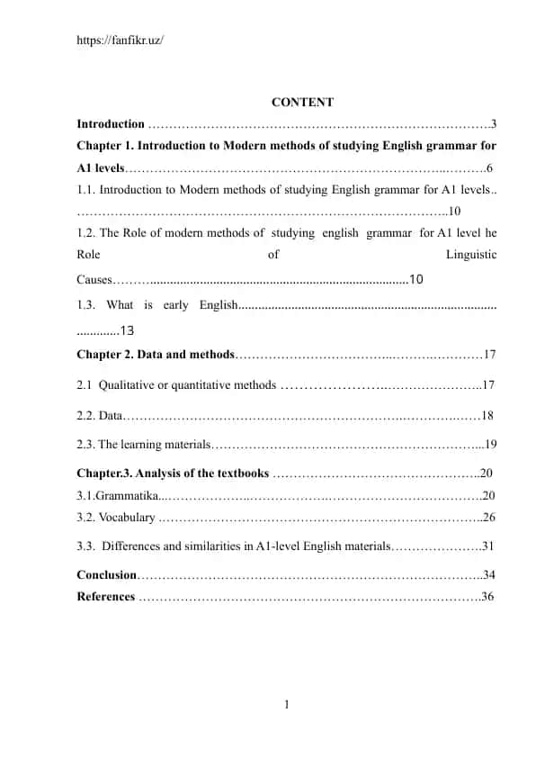 A1-Level English Learning Materials for Early Language Learning