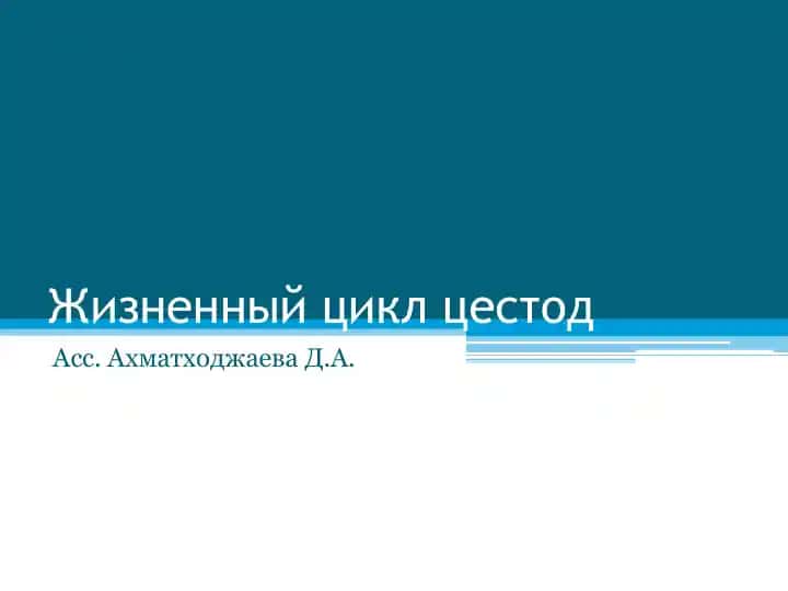 Жизненный цикл цестод