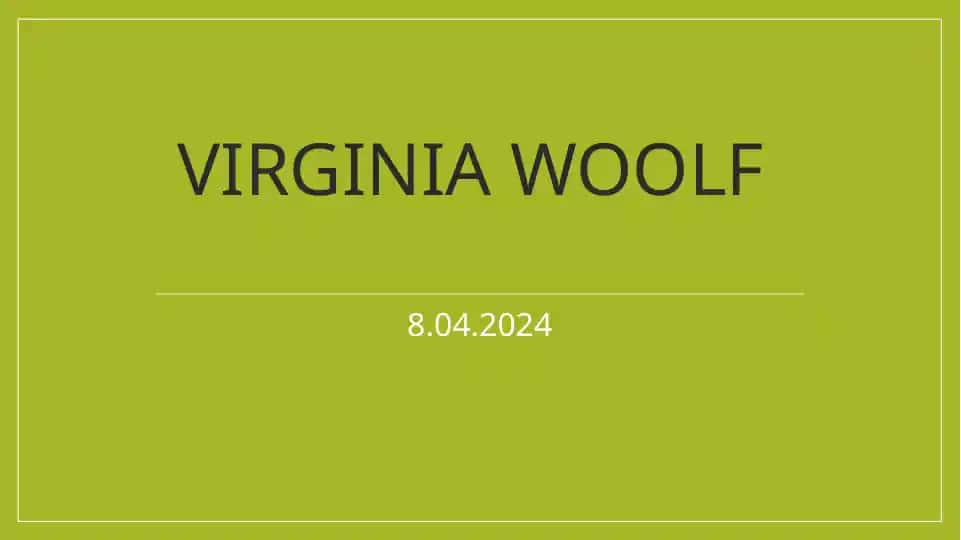 Virginia Woolf
