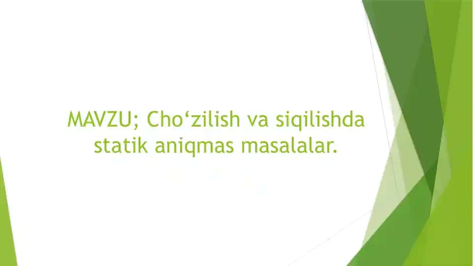 Cho‘zilish va siqilish dasturi masalalar