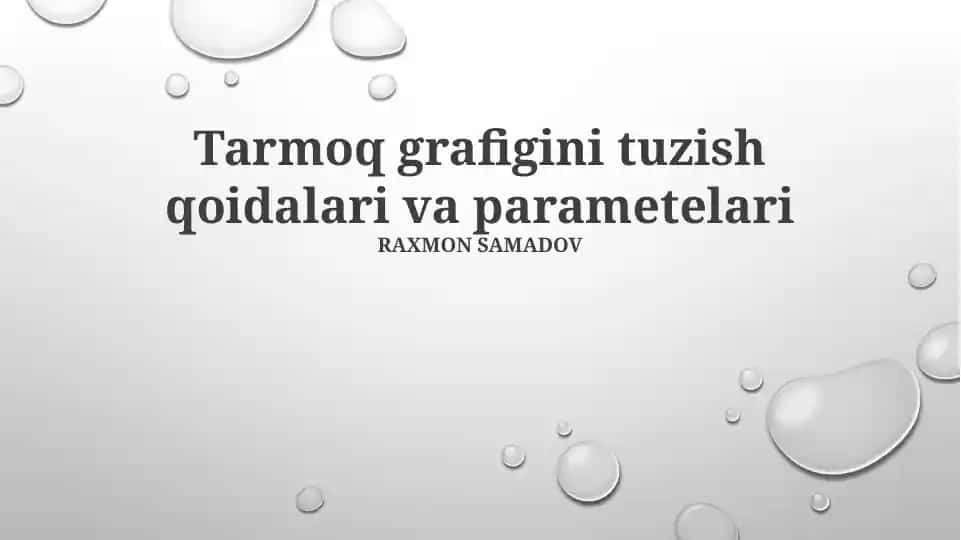 Tarmoq grafi tahlili