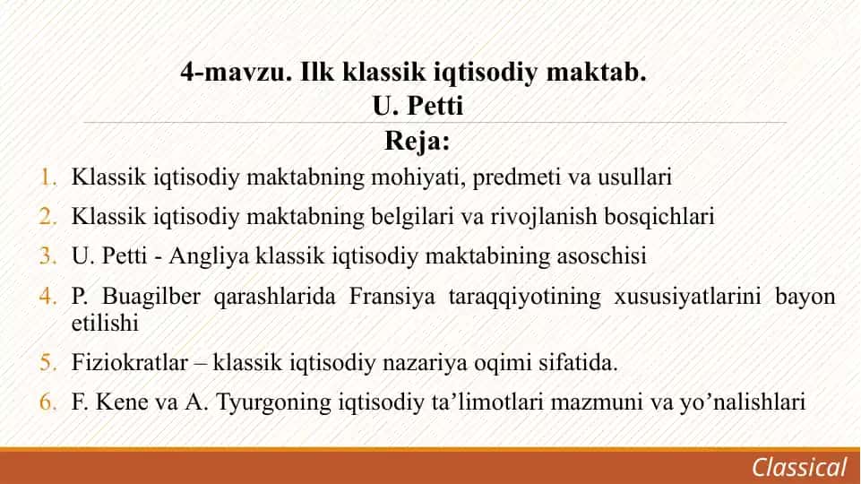 Klassik Iqtisodiy Madaniyat