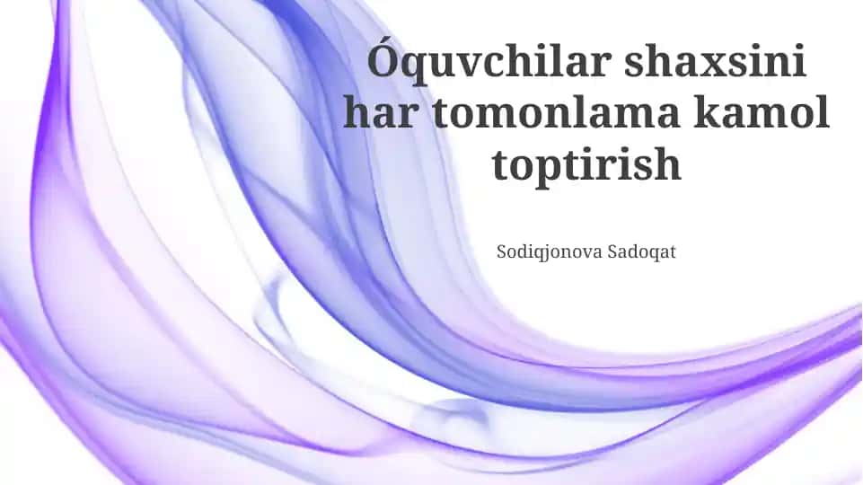 Ta'limning shaxsga ta'siri