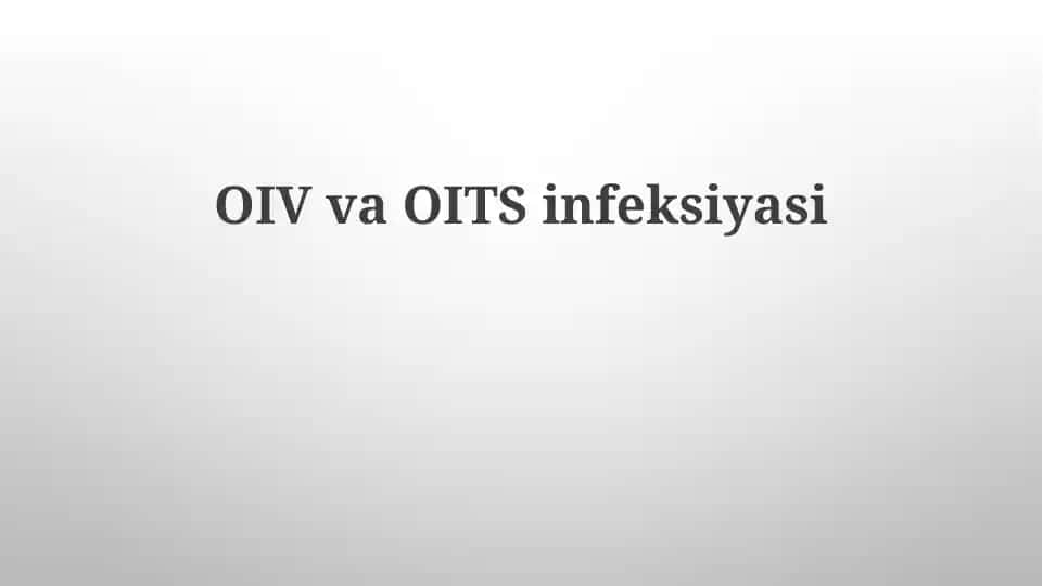 OIV va OITS infeksiyasi