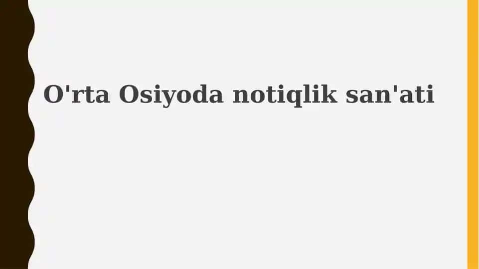 O'rtaOsiyodanotiqliksan'ati