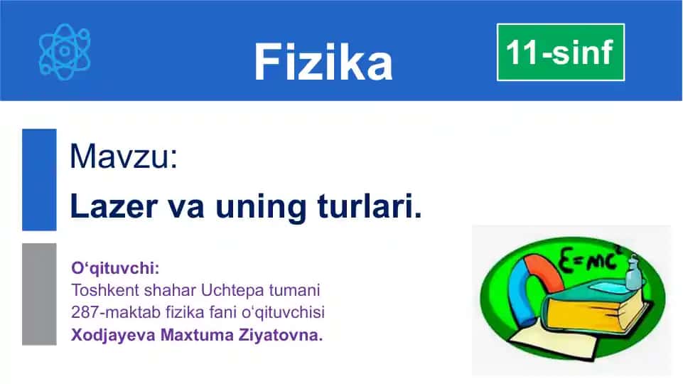 Lazer va uning turlari