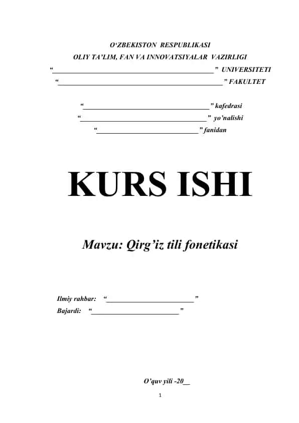 Qirg’iz tili fonetikasi