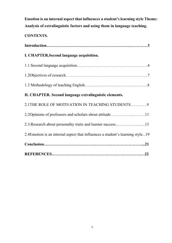 Analysis of extralinguistic factors and using them in language teaching