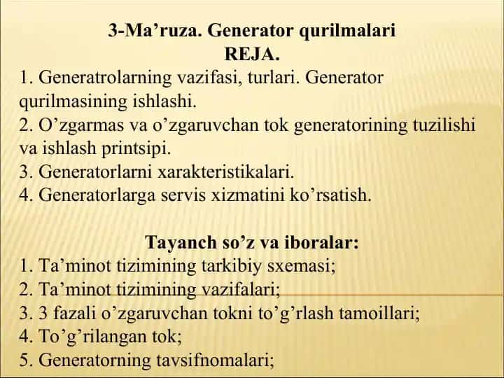 Generator qurilmalari