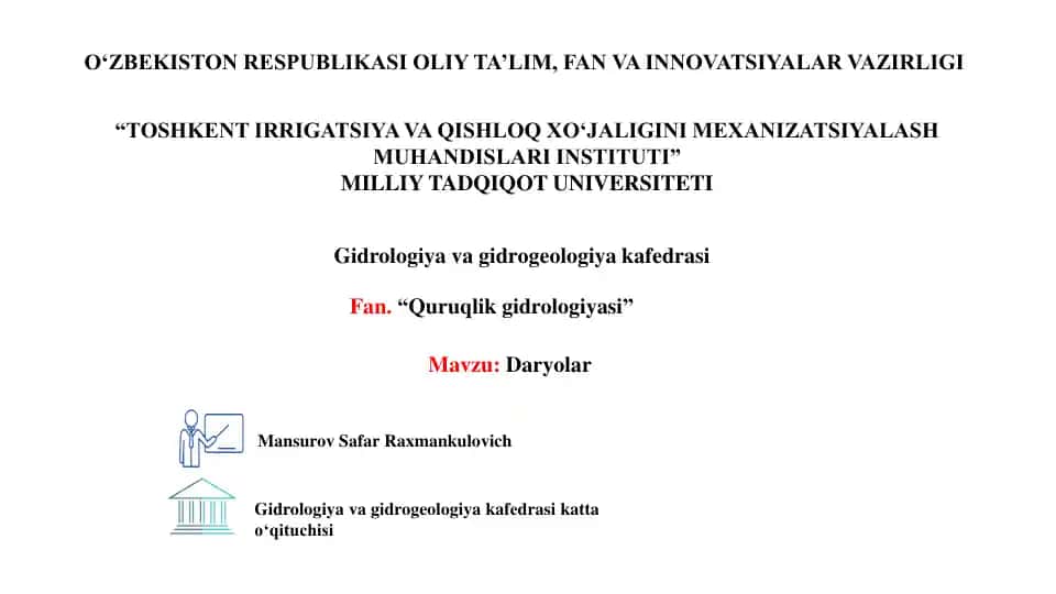 Quruqlik gidrologiyasi